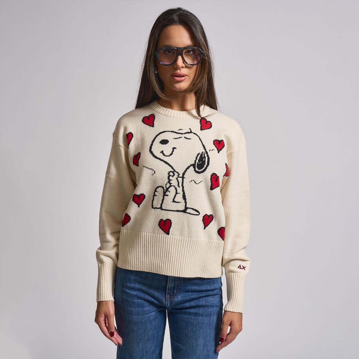 Maglia Peanuts in misto lana jacquard