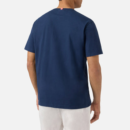 T-shirt con ricamo lupo di mare