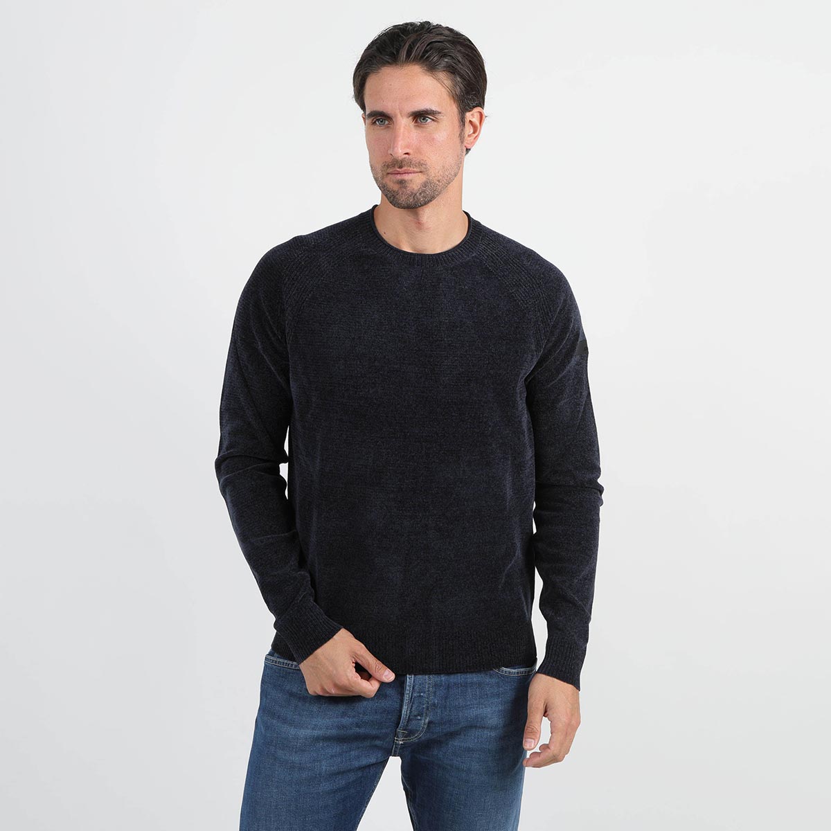 Maglione giro collo velvet