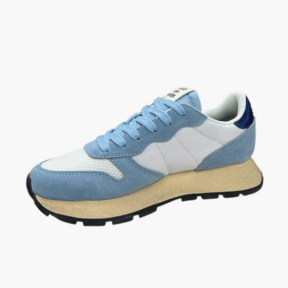 Sneaker vintage in suede azzurra