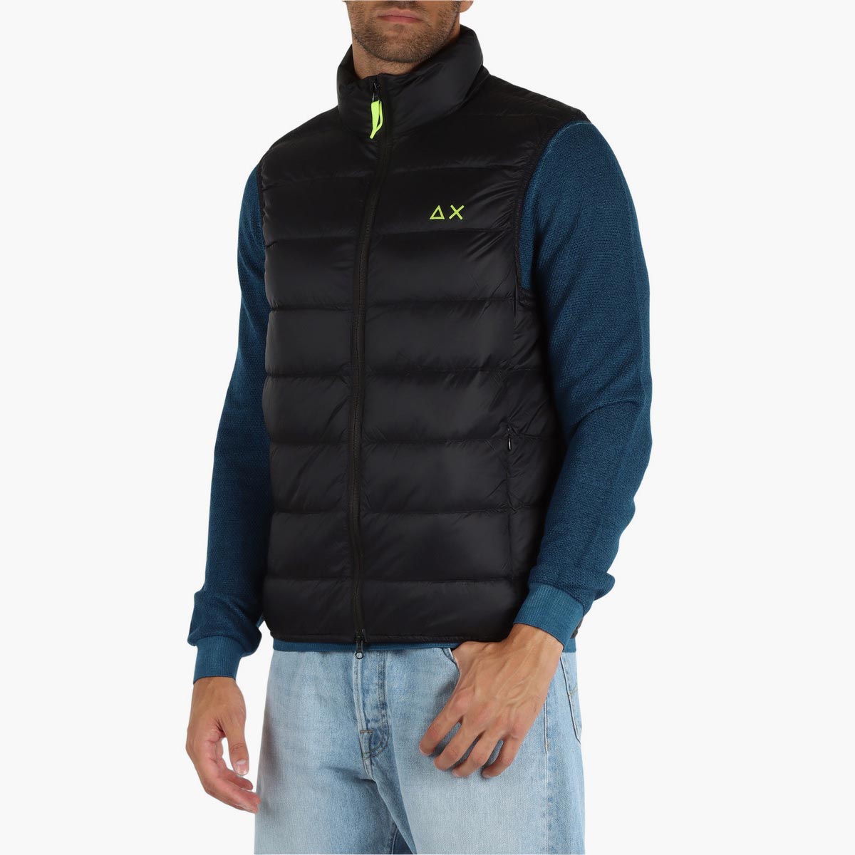 Gilet smanicato trapuntato