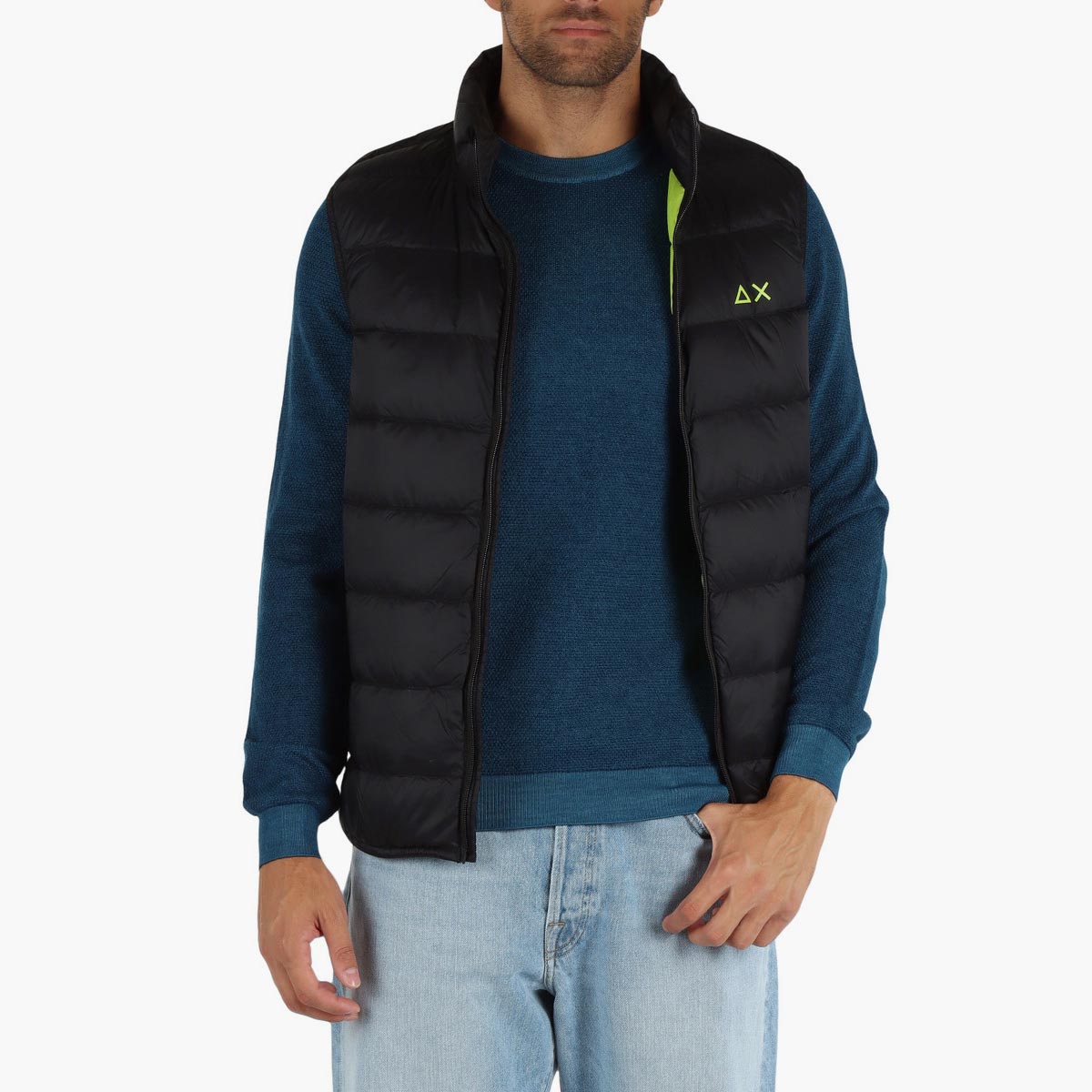 Gilet smanicato trapuntato