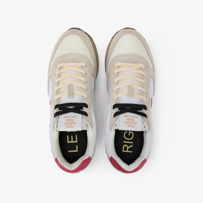 Sneaker vintage rossa beige e bianca