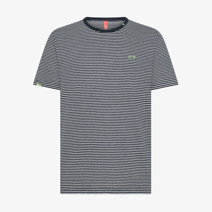 T-shirt in lino a righe