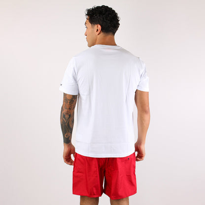 T-shirt bianca in cotone con stampa