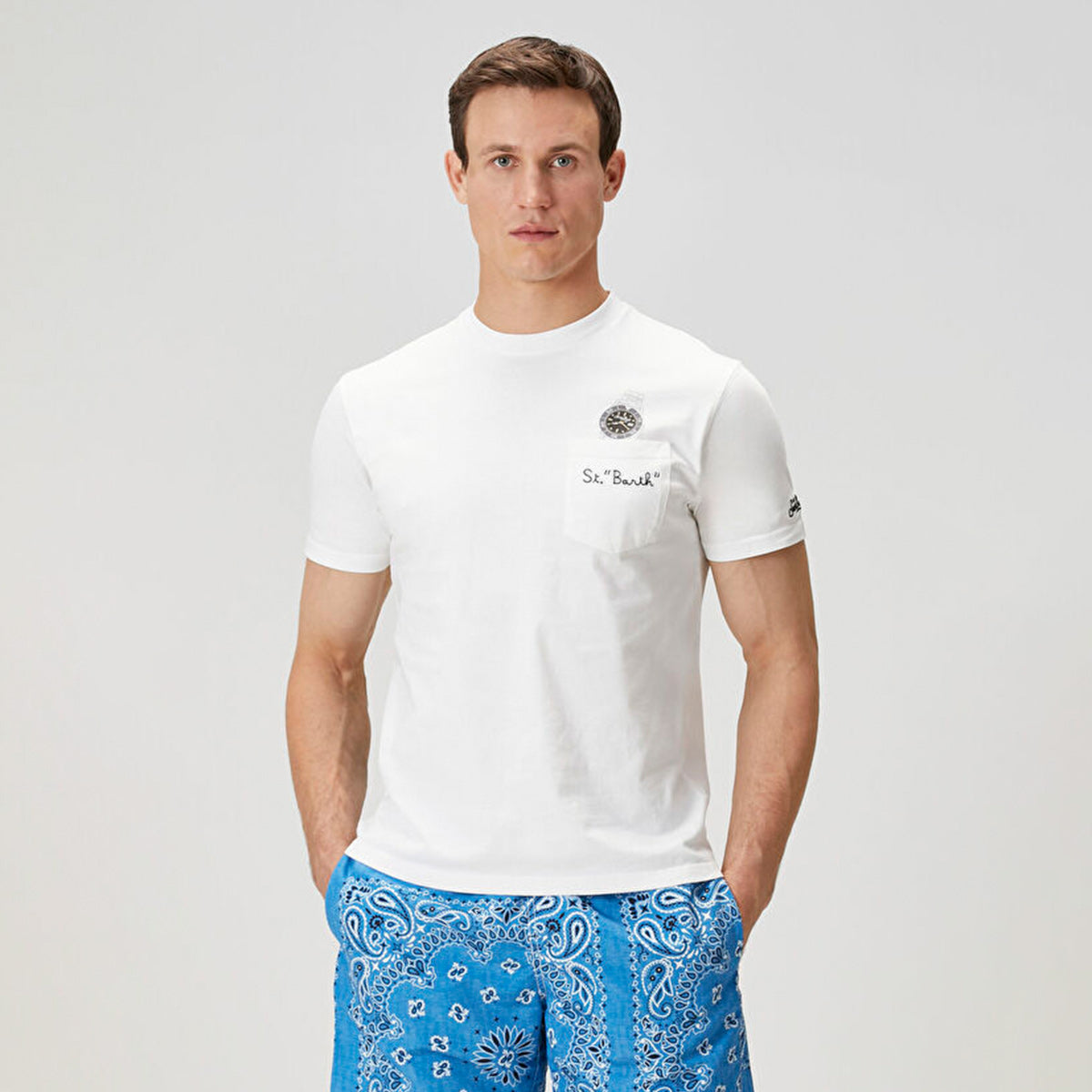 T-shirt stampa orologio