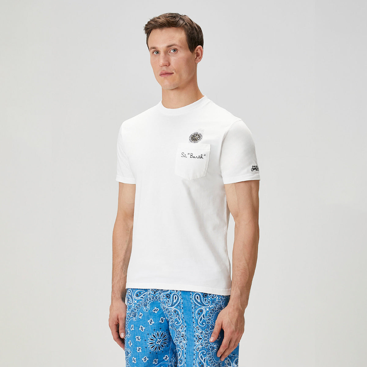 T-shirt stampa orologio