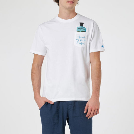 T-shirt con ricamo Portofino dry gin