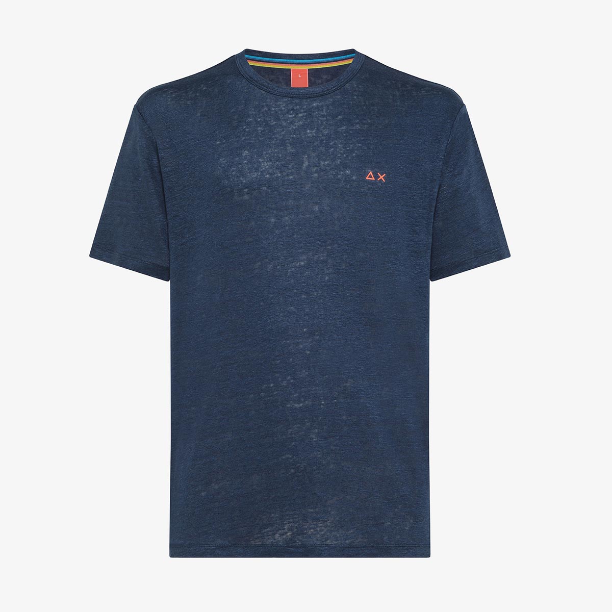 T-shirt blu in lino