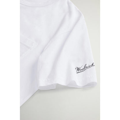 T-shirt con taschino bianca