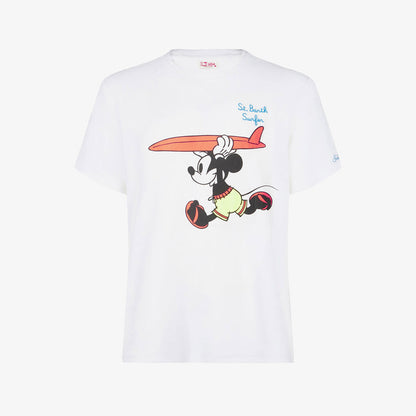 T-shirt con stampa Surf Topolino