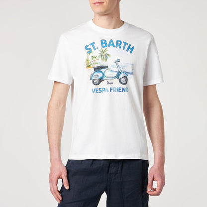 T-shirt con stampa St. Barth Vespa Friend