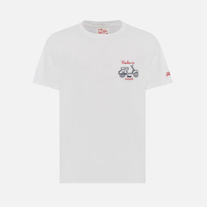 T-shirt Vespa ricamo weekend mood