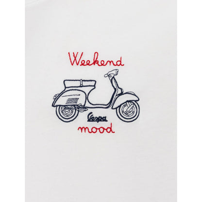T-shirt Vespa ricamo weekend mood