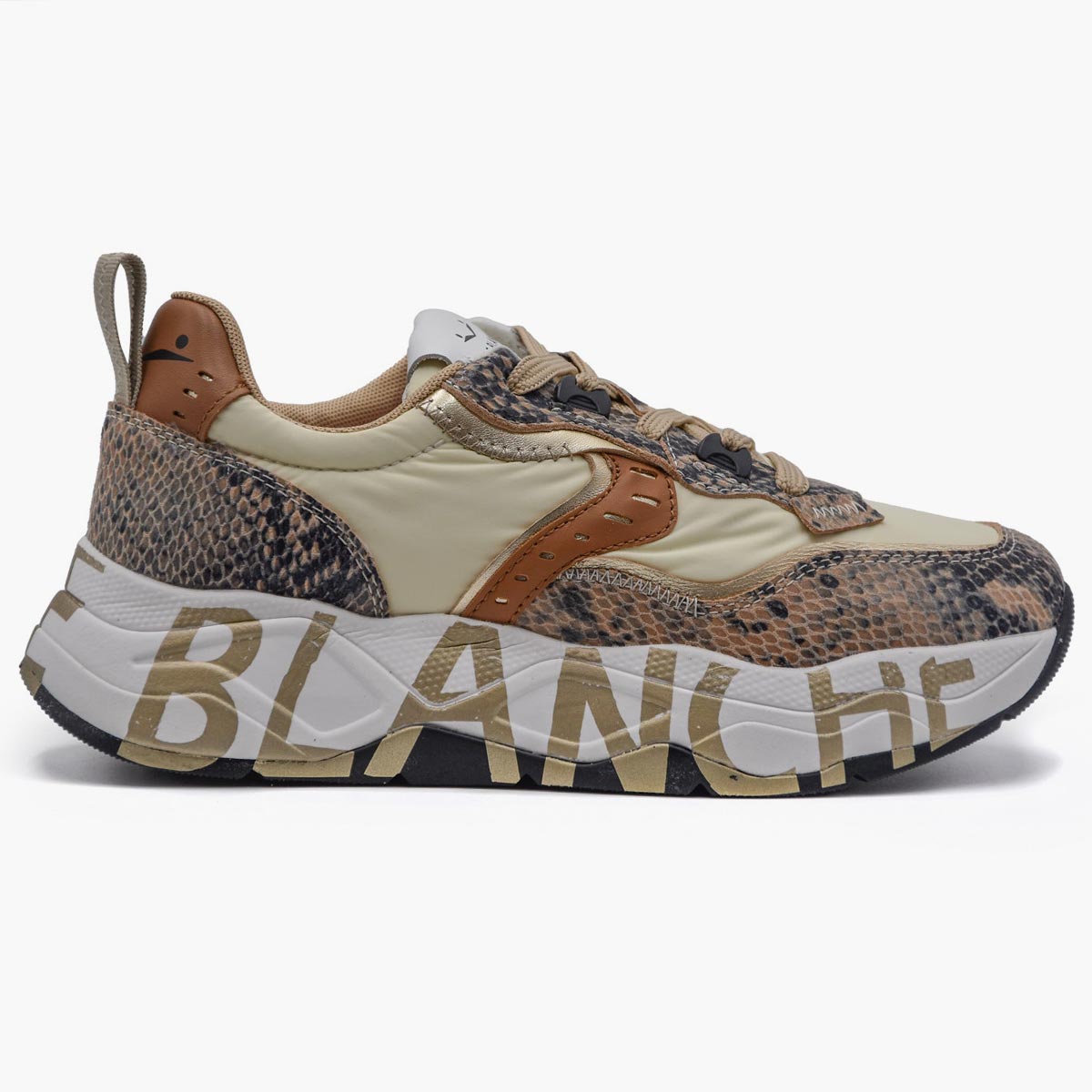 Sneaker in pelle stampa pitonata
