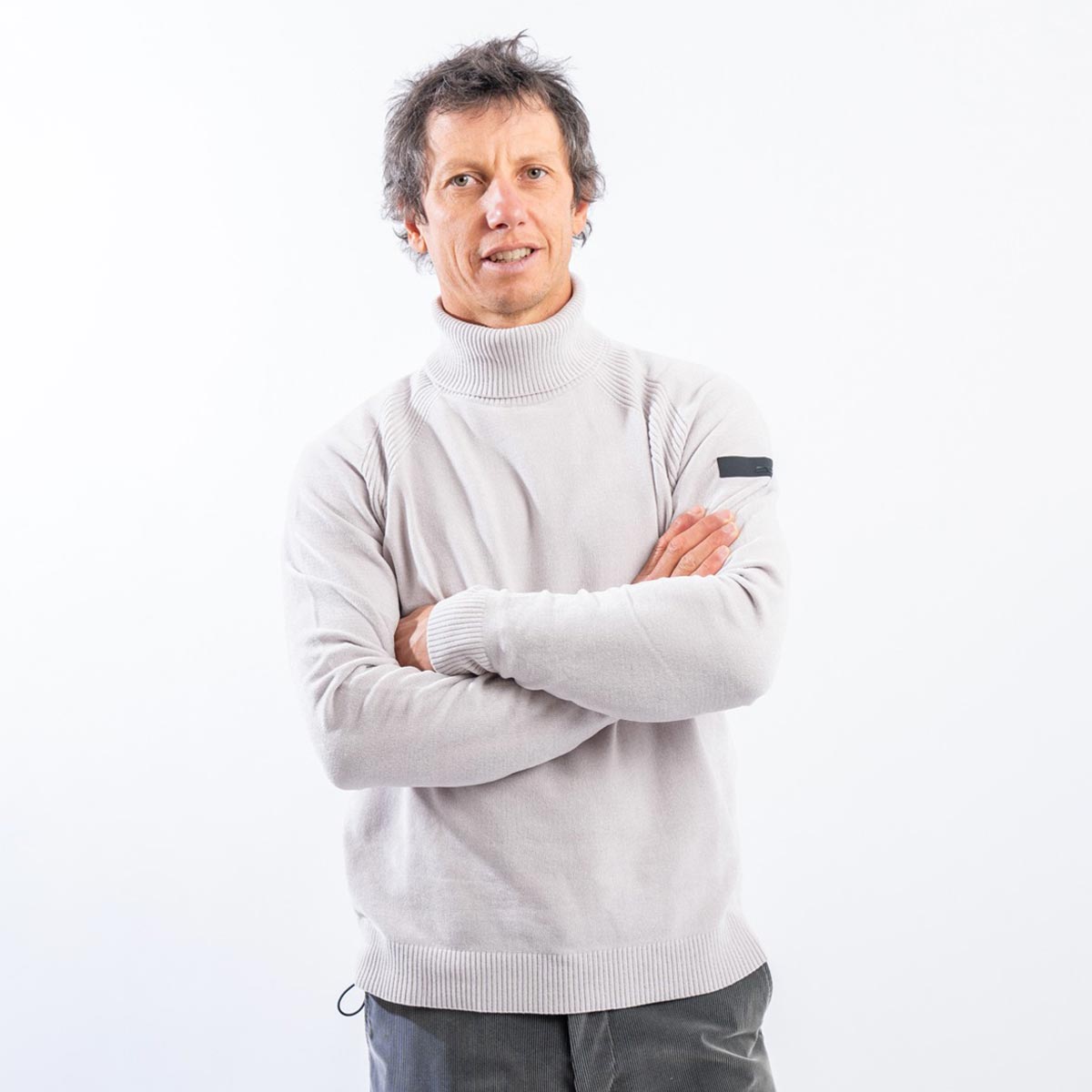 Maglione a collo alto effetto ciniglia