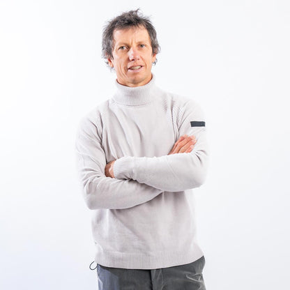 Maglione a collo alto effetto ciniglia
