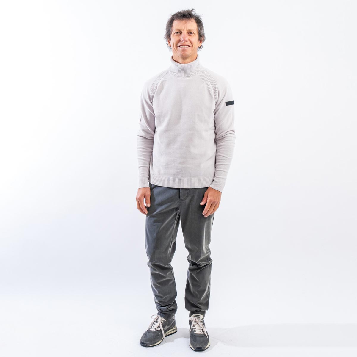 Maglione a collo alto effetto ciniglia