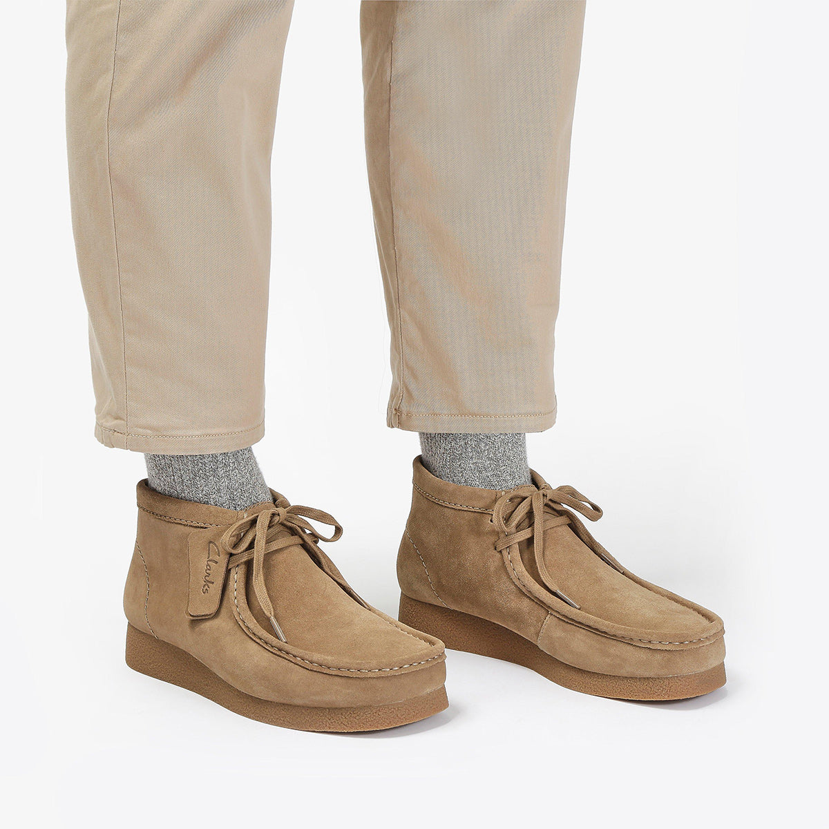 Wallabee alte in camoscio