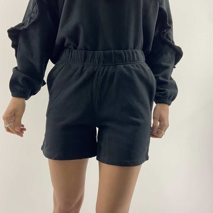 Short in felpa nero