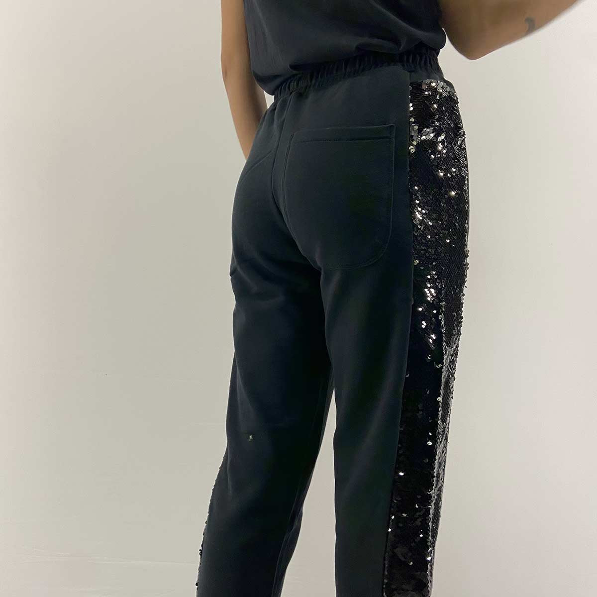 Pantalone in felpa nera