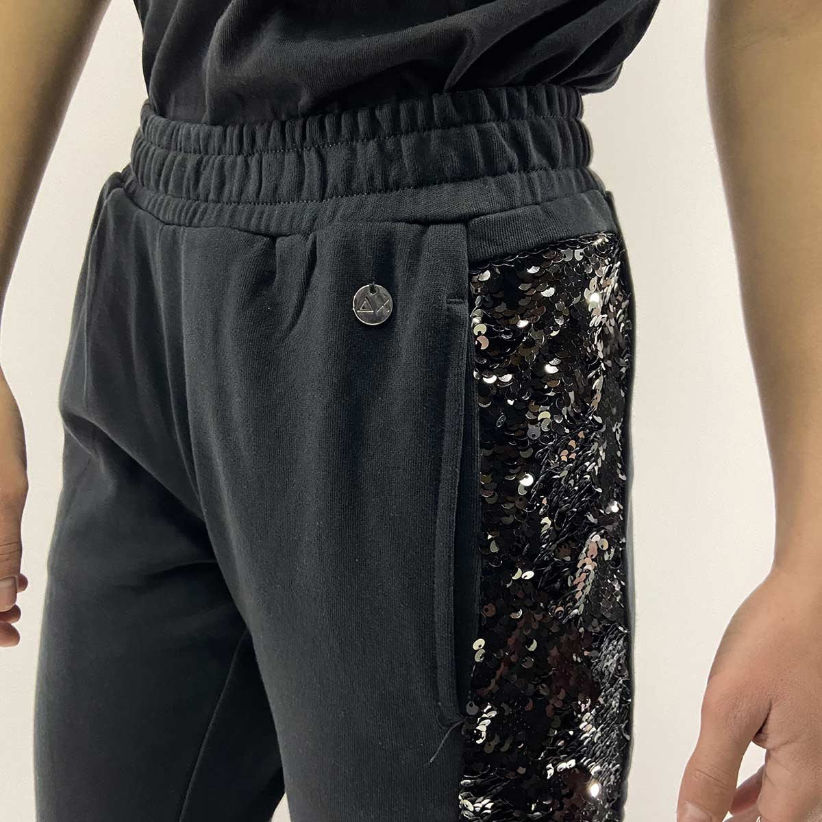 Pantalone in felpa nera