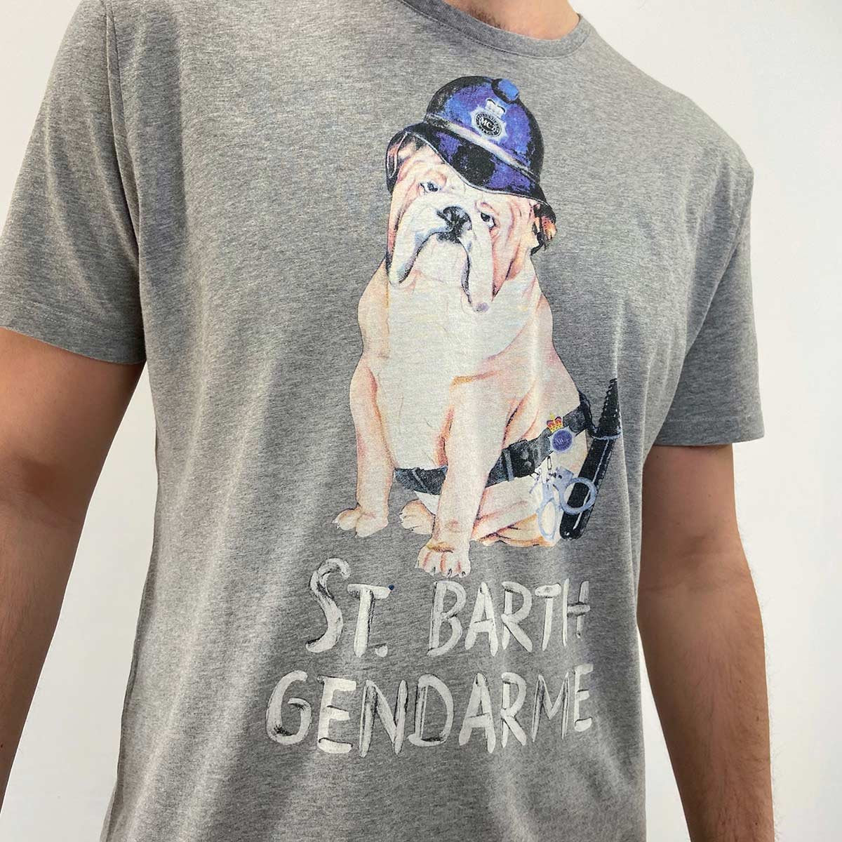 T-shirt grigia bull dog