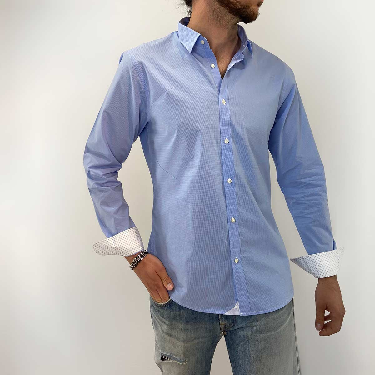 Camicia micro quadretti