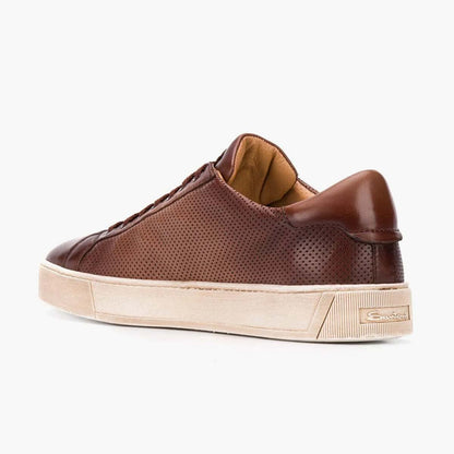 Sneaker in pelle traforata