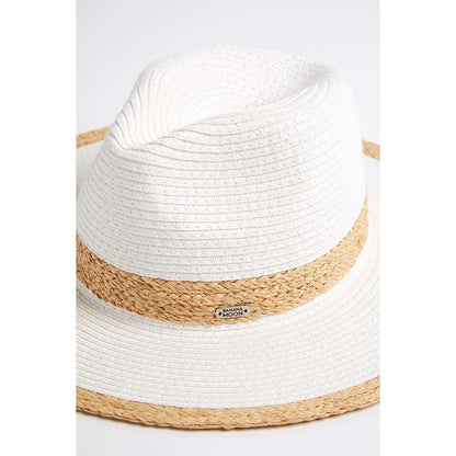 Cappello bianco e beige